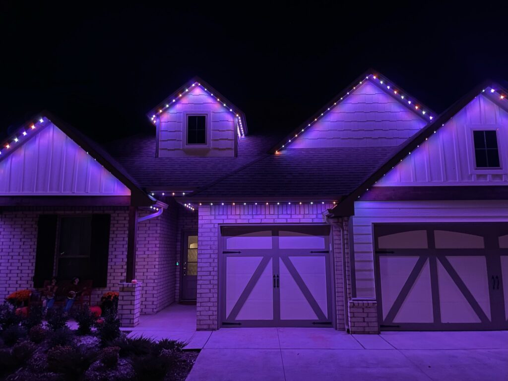 Permanent Christmas Lighting Project in Edmond - Wild Oak Lighting