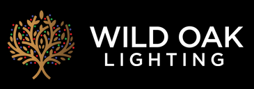 Wild Oak Lighting Logo - Wide - Black Background